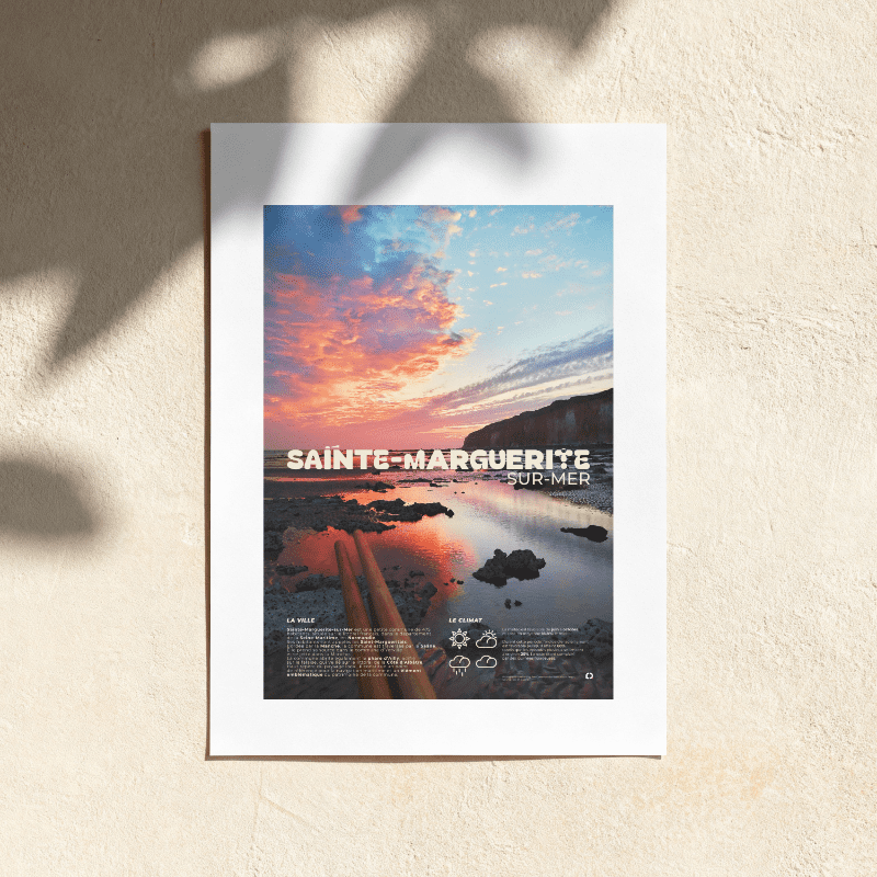 Poster présentation Identité Sainte Marguerite Sur Mer lise delabye graphiste freelance dieppe