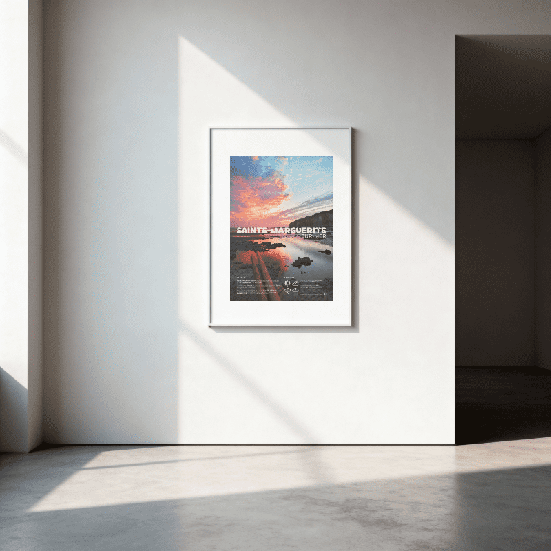 Poster présentation Identité Sainte Marguerite Sur Mer lise delabye graphiste freelance dieppe